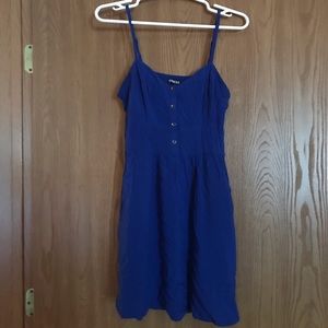 Blue summer dress with pockets